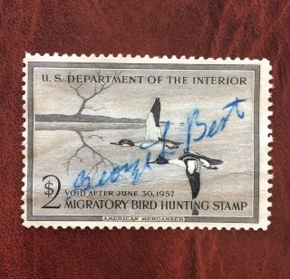 Vintage Us Duck Hunting Stamp,  Rw23