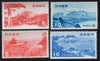 Japan 1953 Complete Set Of Stamps Mi 619 - 620,  626 - 627 Mnh/mh Cv=21€