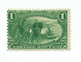 , Us Postage Stamp 285,  Mnhog,  Great Color,  Off Center L,  End Bv $ 67.  50