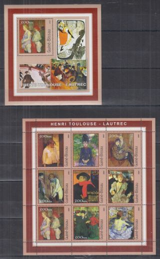 N938.  Guinea - Bissau - Mnh - Art - Paintings - Henri Toulouse - Lautrec