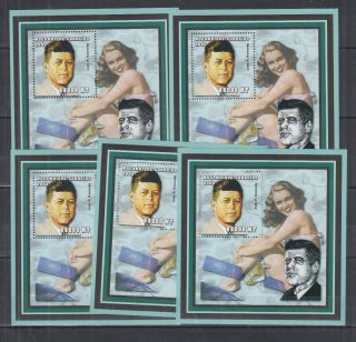 R694.  5x Mozambique - Mnh - Famous People - J.  F.  Kennedy