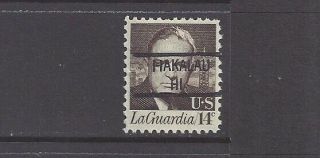 Hawaii Precancels: 14c Fiorello Laguardia From Prominent Americans (1397)