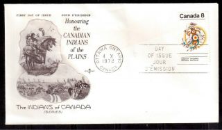 Canada 1972 Rose Craft First Day Cover 565,  Plains Indians,  Sun Dance Costume
