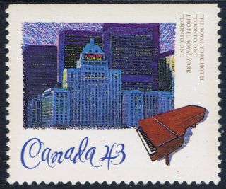 Canada 1469 (1) 1993 43 Cent Historic Cpr Hotels Royal York,  Toronto Ont.  Mnh