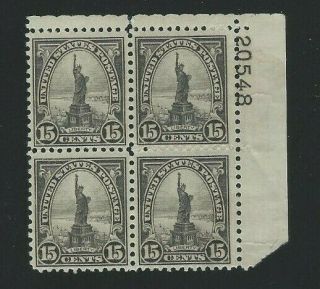 Us 696 15 Cent Statue Of Liberty Plate Block Of 4