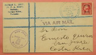 1925 Canal Zone U.  S.  Army Service Plane 41 Airmail Cristobal To Costa Rica