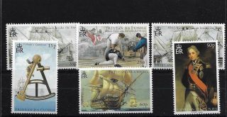 Tristan Da Cunha Sg811/16,  2005 Battle Of Trafalgar (1st) Set Mnh