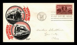 Dr Jim Stamps Us Railroad Engineers Fdc Ken Boll Cover Scott 993 Jackson
