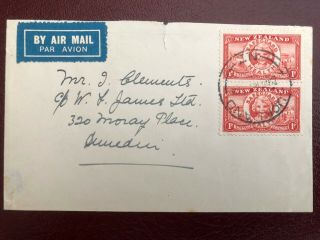 Zealand,  1936 Airmail Cover Franked With A 1d Health Stamps