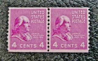 Nystamps Us Stamp 843 $28 Joint Line Pair
