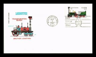 Dr Jim Stamps Us Brother Jonathan Locomotives House Of Farnum Fdc Cover