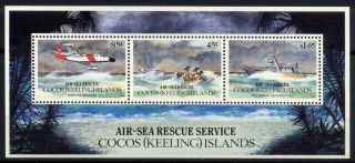 Cocos Island 1993 - Bloc Air Sea Rescue Mnh
