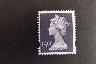 Gb Qeii Machin Definitive Stamp.  Sg Y1802 £3 Dull Violet Slania Mnh