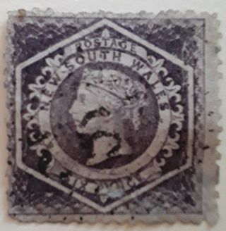 South Wales Queen Victoria Qv 1860 6d Sixpence Stamp