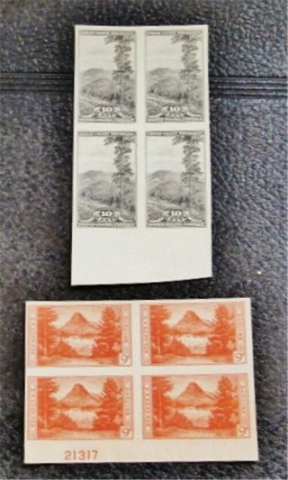 Nystamps Us Stamp 764 765 H Block Of 4 $24