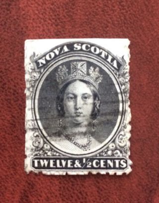 Vintage 1860 Nova Scotia Stamp,  13