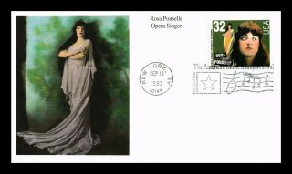 Dr Jim Stamps Us Rosa Ponselle Opera Singer First Day Mystic Cover York