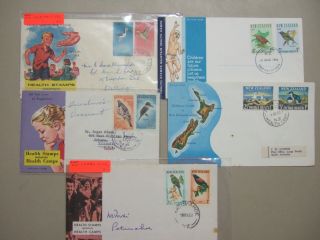 Five Zealand Fdc With Bird Sets
