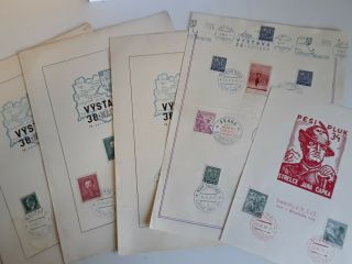 Stamps Czechoslovakia 1938,  Special Sheets