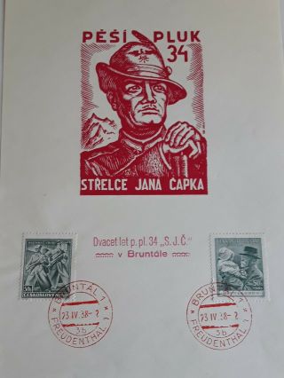 Stamps Czechoslovakia 1938,  Special Sheets 2