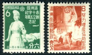China 1943 Manchukuo East Asia War Set Postally K949 ⭐⭐⭐⭐⭐