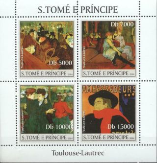 (223686) Art,  Toulouse Lautrec,  Sao Tome E Principe