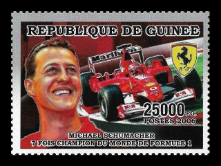 Guinee Michael Schumacher F1 Formula 1 Ferrari Racing Car Germany 1v Mi:4463