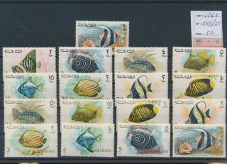 Lk85018 Sharjah 1966 Fish Coral Sealife Fine Lot Mnh Cv 50 Eur