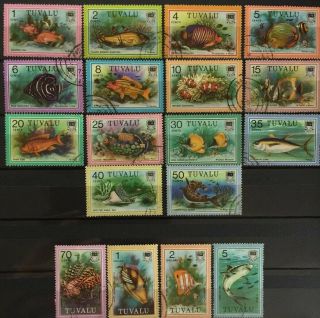Tuvalu: 1979 Fish Set Of 18 Stamps To $5 Sg105 - 122 Mnh (no 45cts)