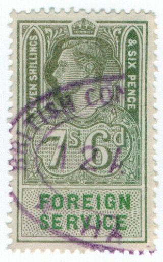 (i.  B) George Vi Revenue : Foreign Service 7/6d
