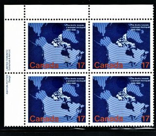 Hick Girl Stamp - Mnh.  Canada Stamps Sc 847 Block Of 4 Arctic Islands A1