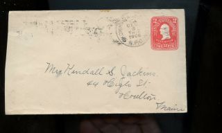 Us Railway Post Office Cover 1906 Rpo " Skowhegan&boston " To Houlton,  Maine