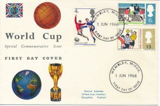 Gb 1966 World Cup (phosphor) On Illustrated Fdc Wembley