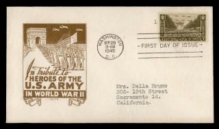 Dr Who 1945 Fdc Army Ioor Wwii Patriotic Cachet Military E51705