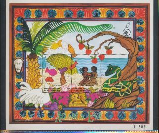 Gx03780 Micronesia Adam & Eve Religious Art Xxl Sheet Mnh