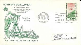 Northern Development,  1961,  Fdc 391,  Rose Craft Cachet (1961)