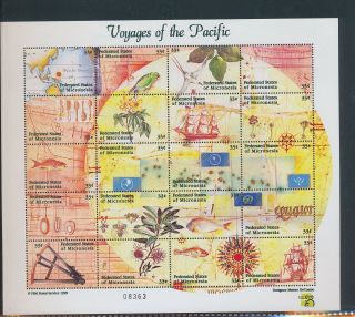 Gx03774 Micronesia Voyages Of The Pacific Xxl Sheet Mnh