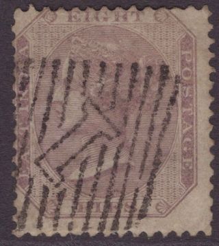 India Qv 1860 Sg52 8p Purple – Scarce Pm 1 Fu