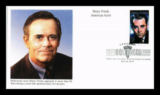 Dr Jim Stamps Us Henry Fonda Hollywood Legend First Day Cover Mystic
