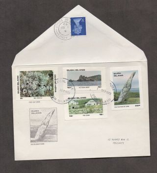 Great Britain Gugh Island FDC,  Local Post Stamps,  Two Covers,  St.  Agnes Island 2