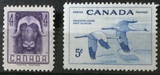 Canada 1955 National Wildlife Week Sg478/9 Mnh