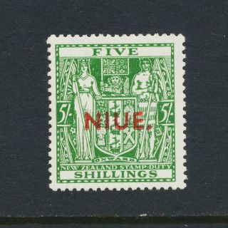 Niue 1944,  5sh Postal Fiscal,  Vf Mlh Sg 84 Cat£16 (see Below)