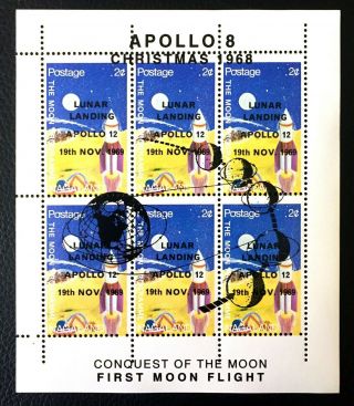 1 Nagaland Sheet Perforated With Apollo 8 Overprinted With Space