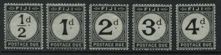 Fiji 1918 Postage Due Set O.  G.