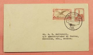 1929 Mexico First Flight Uprated Stationery Matamoros Cancel Aamc 16c