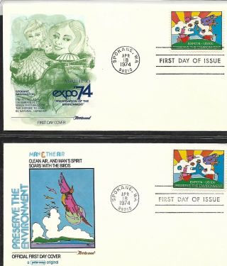 Usa 1974,  5 First Day Covers,  Cosmic Jumper