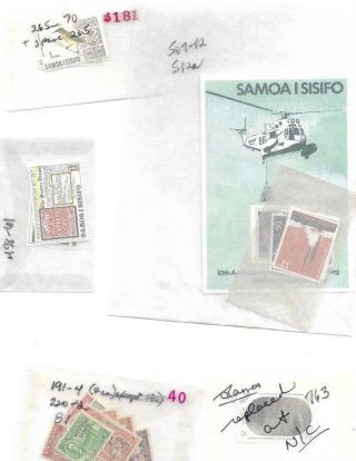 Small Selection Of Mnh,  Samoa Sets,  Singles And Souvenir Shts - See