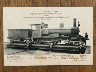 Japan Old Postcard Imperial Government Railways Of Japan Passenger Engine