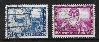 Germany Reich 1933 Set Of 2 Kv Michel 506a - 507a Cv €220