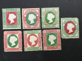 Old Stamps Heligoland X 7